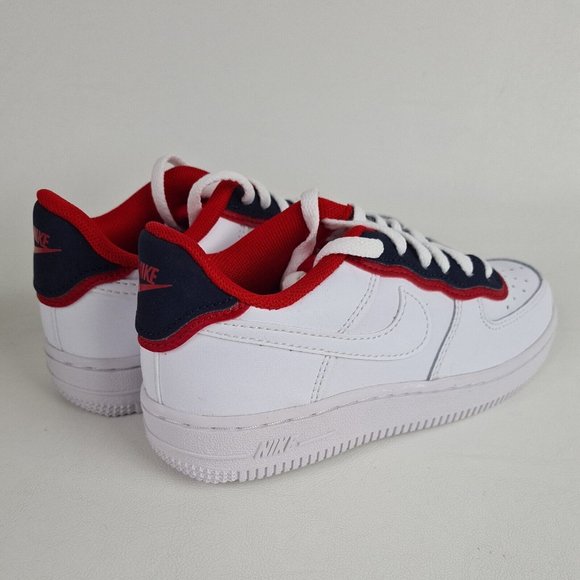 NIKE AIR FORCE 1 LV8 1 DBL White Sneakers Boys Shoes - Picture 5 of 11